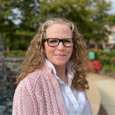 picture of a person on a computer viewing an online instructor